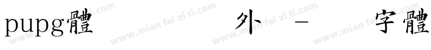 pupg体验服 直装外挂字体转换